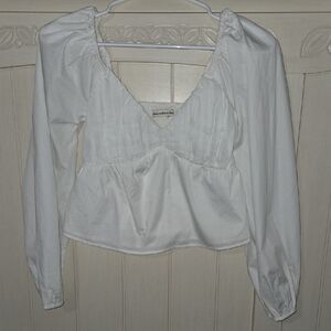White Long Sleeve Women's Top